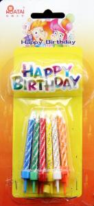 Quality Spiral 0.5cm*6cm Glitter Birthday Cake Candles GSV Certification wholesale
