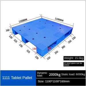 Quality 3 Runners Flat Plastic Pallet Warehouse Plastic Plate Pallet Forklift Truck Card Plate Warehouse Shelf Stereo wholesale