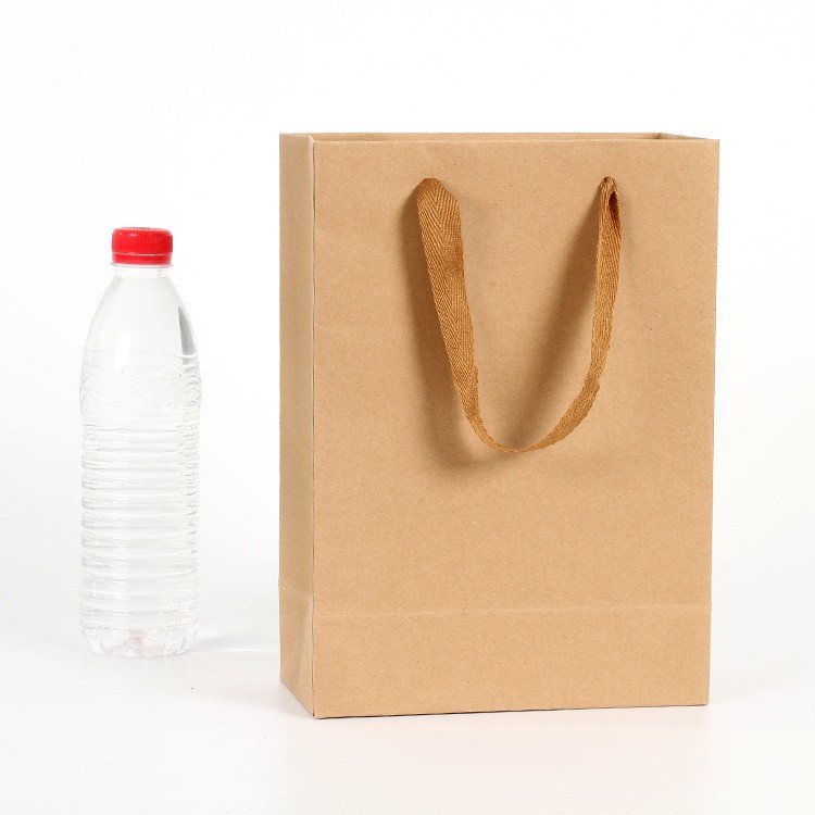 Antiwear Moistureproof Kraft Paper Gift Bags With Handles Multipurpose