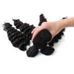 Brazilian Hair Weave Bundles , 100 Human Hair 3 Bundle Hair Deals With Closure