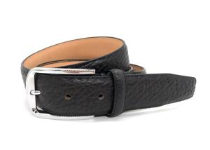 Quality Custom Luxury Mens Leather Dress Belt Wide 3.5cm Logo Printing Stretchable wholesale
