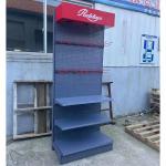 Factory customized color size metal heavy duty retail display shelving dark