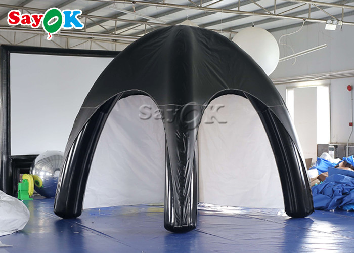 Family Air Tent Tarpaulin Air Sealed Inflatable Spider Tent Black And White