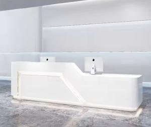 Quality Customized Desk Office Reception Desk Modern Office Furniture Paint Front Desk Reception Counter wholesale
