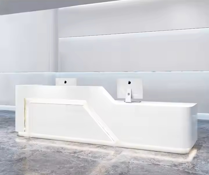 Customized Desk Office Reception Desk Modern Office Furniture Paint Front Desk Reception Counter