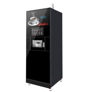 Quality Freshly Ground Auto Cappuccino Vending Machine Free Standing With Cooler wholesale