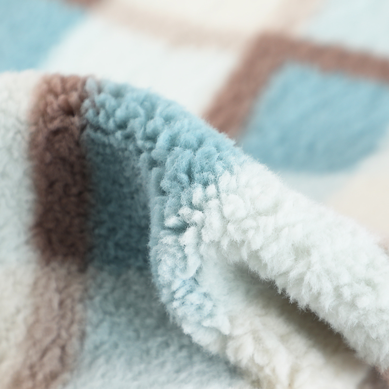 100% Polyester Fleece Sherpa Fabric Custom Black Color Recycled Polyester Fabric