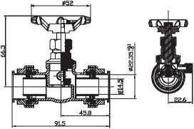 Brass Gate Valve Casting Body Female Thread Water Gate Valve Connect Manual Power