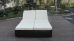 Hand-Woven Rattan Sun Lounger , Outdoor Garden Lounge Chair