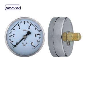 Quality No Oil Stainless Steel Pressure Gauge Back Mounting OEM Customized wholesale