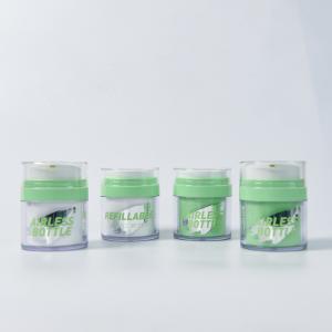 Quality Empty PET Bottle Airless Pump Bottle For Customized PP Material Refillable Body Cream Container wholesale