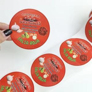 Quality Waterproof Food Private Label Jam Food Bottle Packaging Label Stickers wholesale
