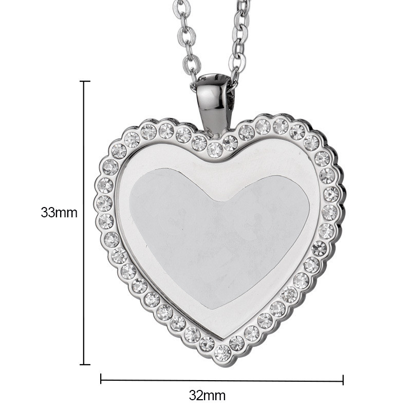 DIY Sublimation Necklace With Diamonds Blank Sublimation Metal Jewellery