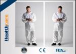 Hooded Disposable Boiler Suits Waterproof Overalls Non Woven 15gram -60gram