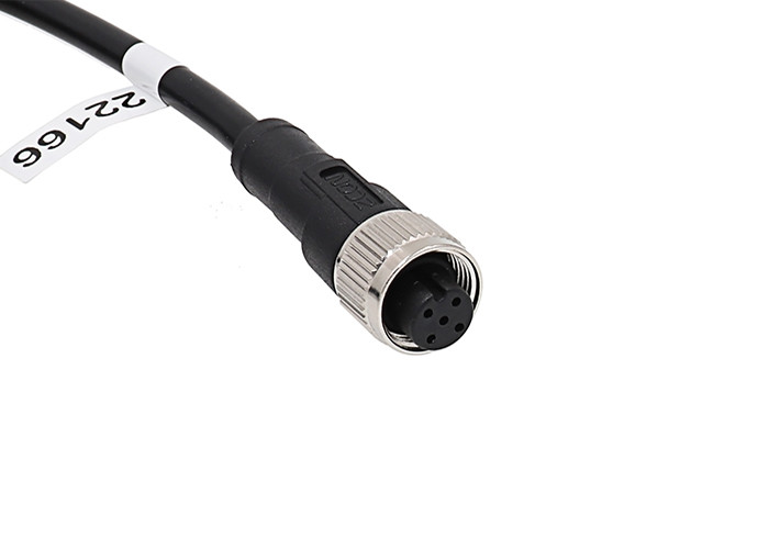 Stright M12 5pin 3 wire 5M female cable assemblies PVC Jacket for use with Industrial Sensor