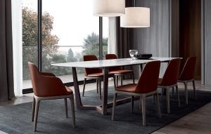 Quality 6 Seaters Square Hotel Dining Table Solid Wood Frame wholesale