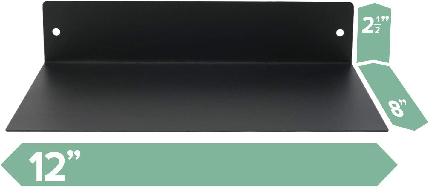 Black White Floating Shelves for Bedroom Living Room Bathroom Kitchen Customized Logo
