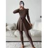 Buy cheap Ruffled Waist Belt Women Muslim Swimwear Solid Color from wholesalers