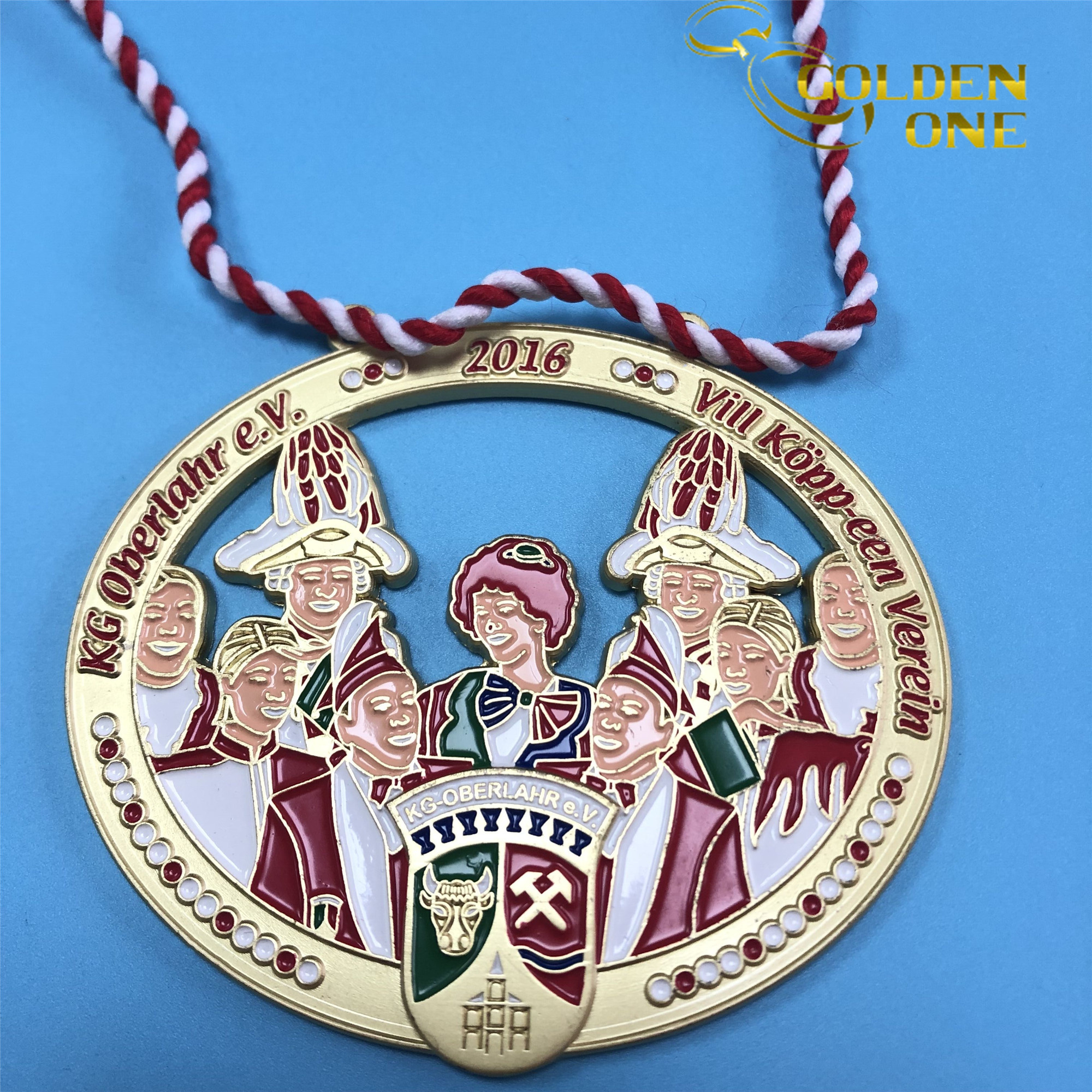 Fashion Soft Enamel Black Nick Karnevalsorden Gold Plated Medal Funny Zinc Alloy Casting Medals