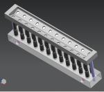 24 Holes Lipstick Production Line Custom Mold V Shaped Beveled Mouth