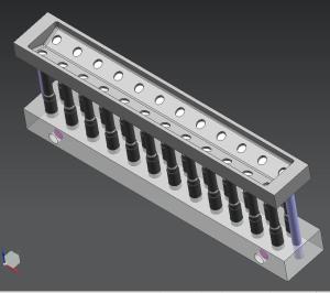 Quality 24 Holes Lipstick Production Line Custom Mold V Shaped Beveled Mouth wholesale