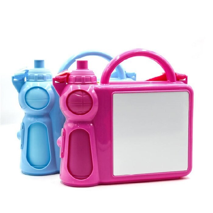 Single Tier Plastic Sublimation Lunch Box With Water Bottle Leak Prevention
