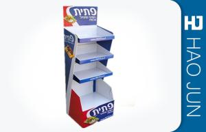 Quality Recyclable Printed Cardboard Display Stands For Snacks , Easy Assembly wholesale