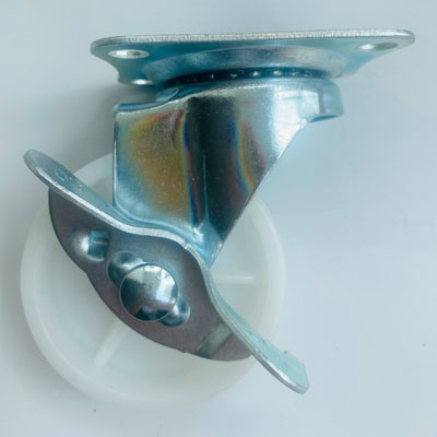 Light Duty 1inch to 3inch Furniture PP White Swivel Caster
