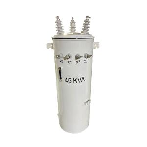 Quality Three Phase Pole Mounted Transformer Oil Immersed 13800V to 480Y/277V 75KVA wholesale