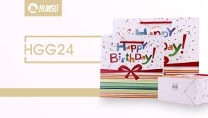 Quality Birthday Coloured Paper Gift Bags , Funny Gift Bags Glossy Lamination wholesale