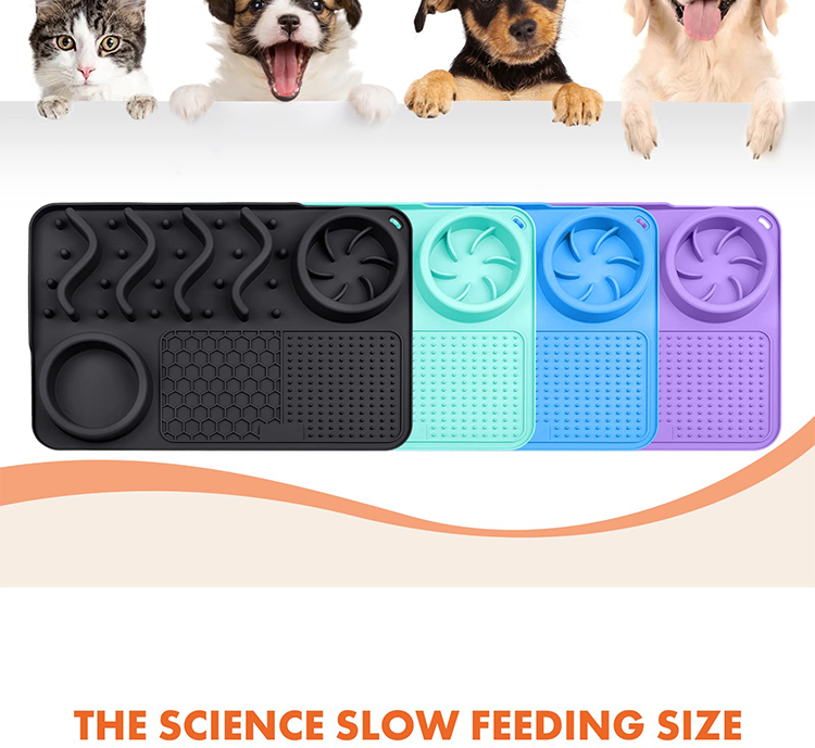 Slow Feeder Dog Lick Mat 304*204*42/430*288*42mm Cats Dogs Small Animals Custom Design