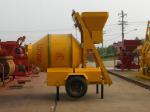 15rpm Electric Concrete Mixer Rubber Wheel Driving Reversible Drum 350L
