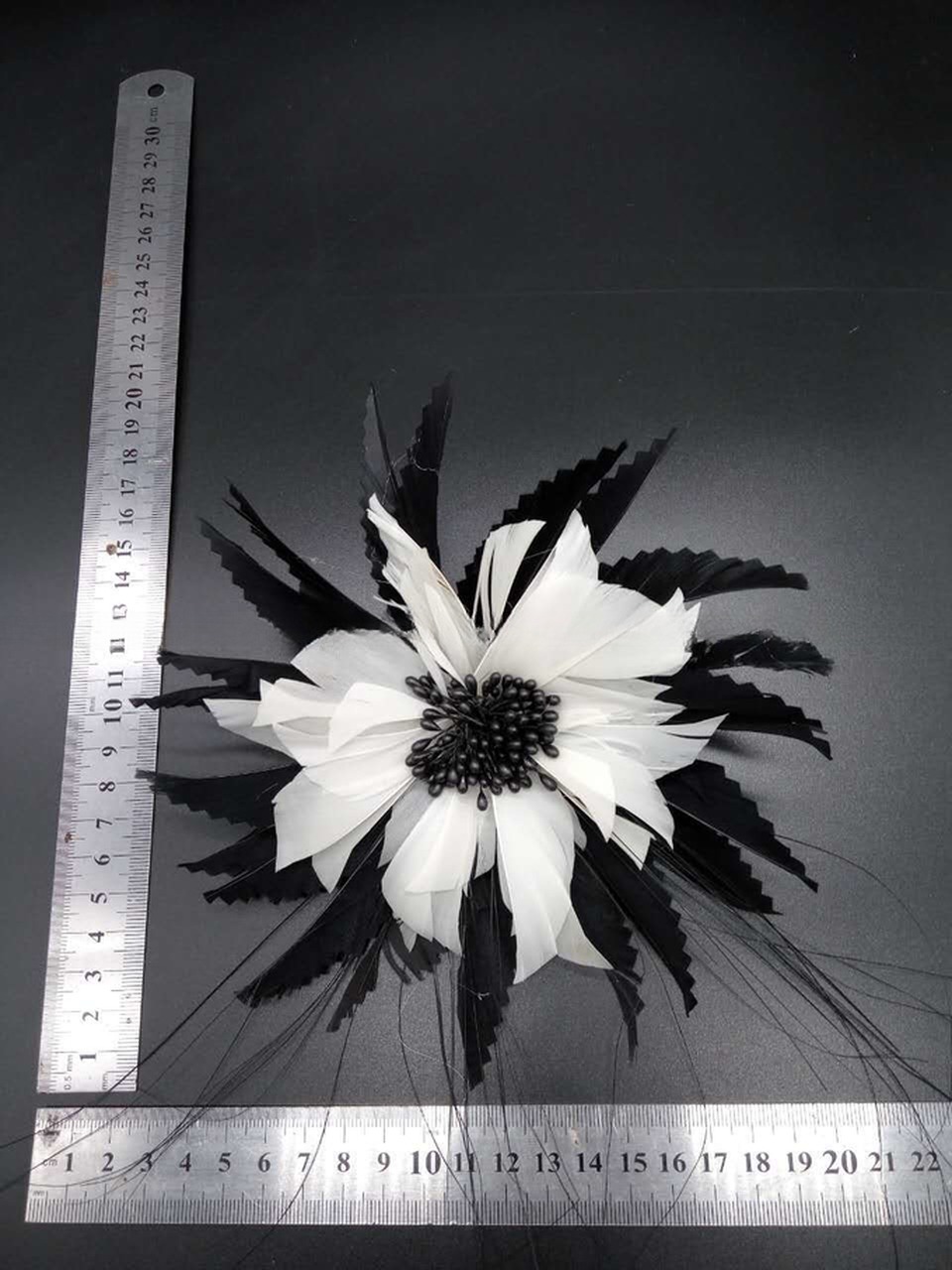 Shipping DHL UPS FEDEX EMS TNT Stripped Goose Feather Flower Mount with Wire Accessory Chicken Feather