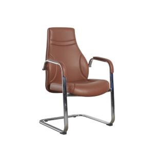 Quality 2.5mm Executive Revolving Brown Leather Executive Office Chair SGS Foam Armrest wholesale