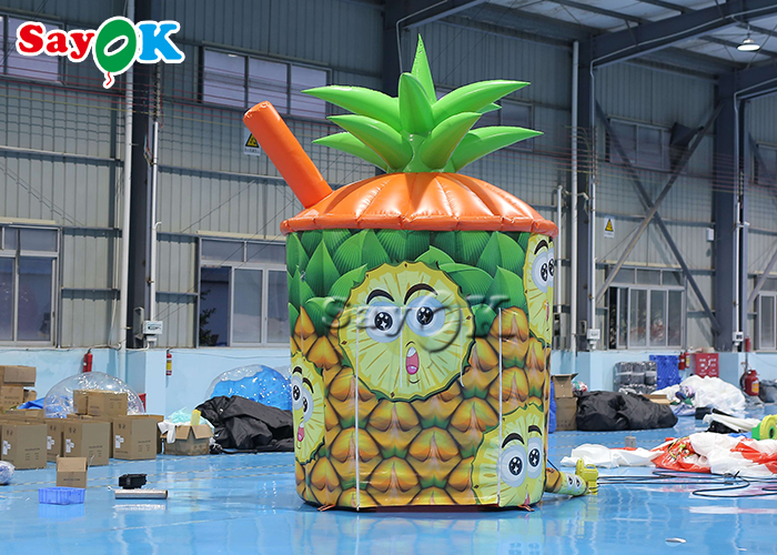 Air Inflatable Tent PVC Pineapple Kiosk Portable Inflatable Booth With Business Blower