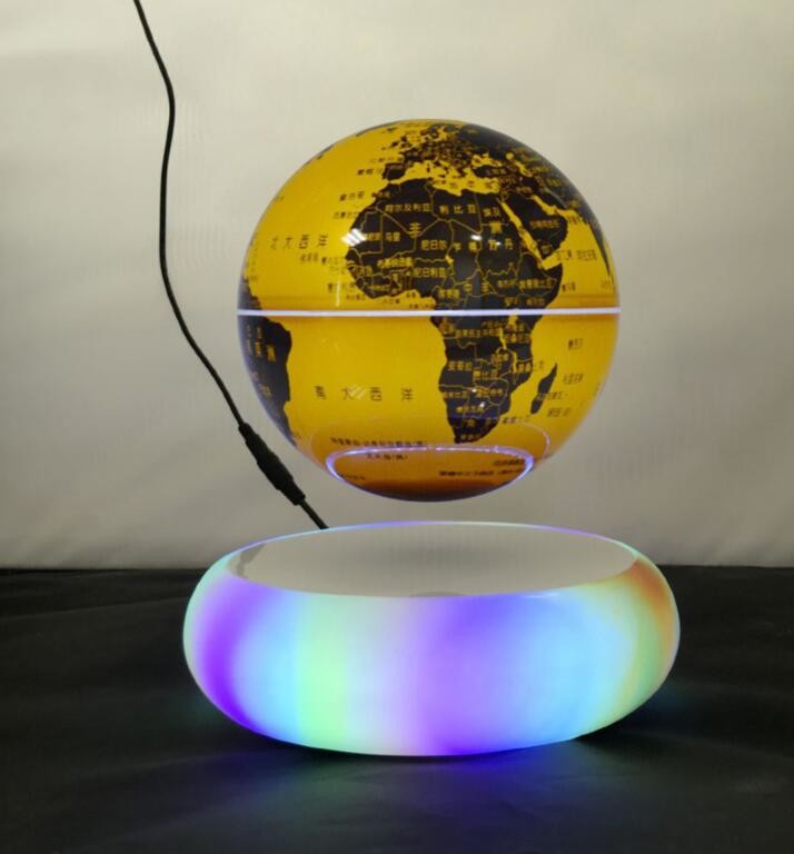 NEW 360 colorful led light magnetic floating levitating globe 8 inch for decor gift