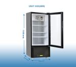 HGI Single Door Upright Showcase Cooler Commercial Upright Display Fridge 126