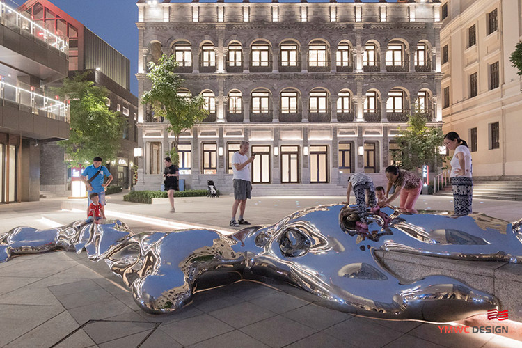Outdoor Stainless Steel Landscape Sculptures for Customer Size Metal Art Installations