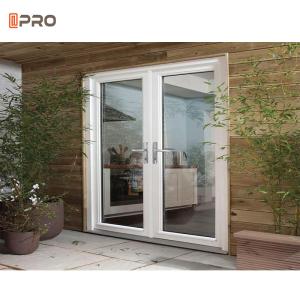 Quality Aluminum Glass Hinged Door Double Entrance Casement Door For Toilet wholesale