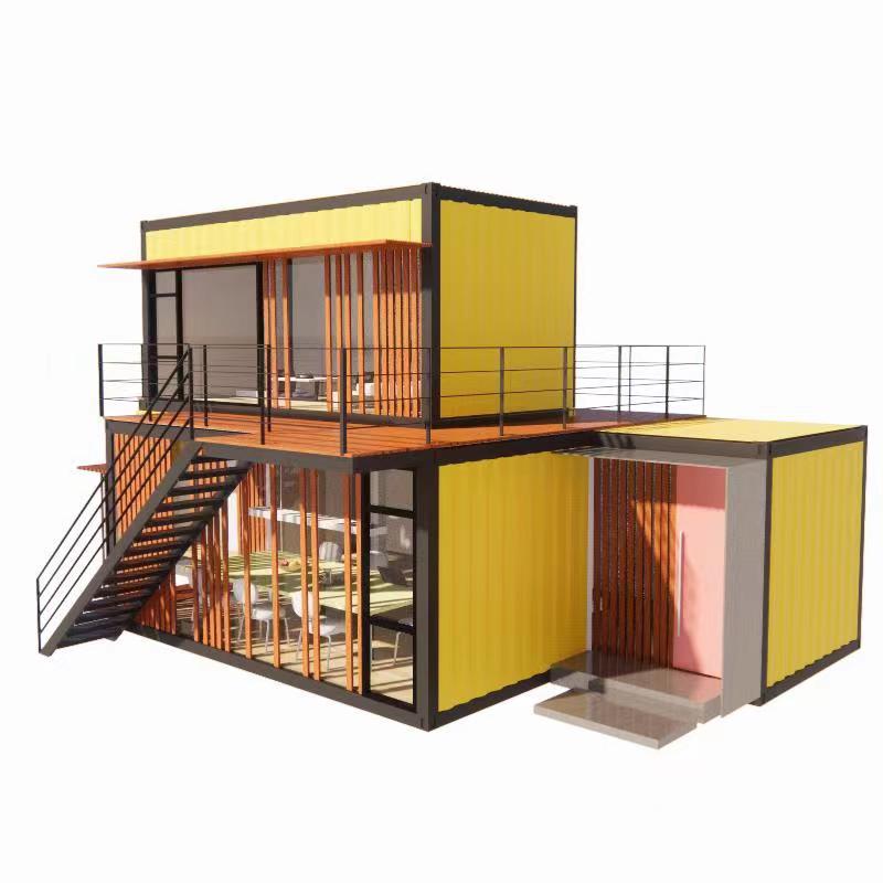 Commercial Street Shops Folding Room Combination with Yellow Renovation Industrial Wind Outdoor Flat Pack Container House
