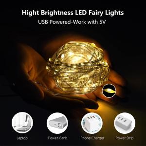 China IP65 Waterproof 10M USB LED Leather Wire String Light Fairy Garland Christmas Lights on sale
