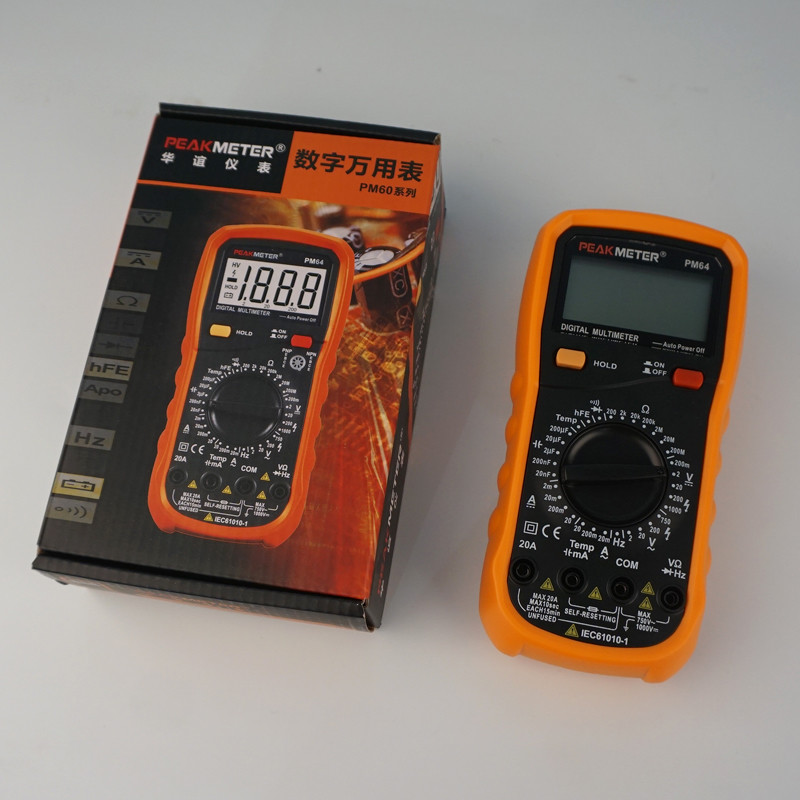 Auto Power Off Handheld Digital Multimeter 2000 Counts Transistor Diode Tester