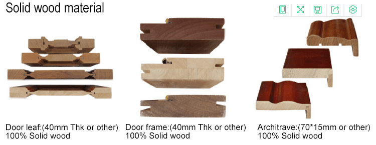 217cm Height Finished Swing Solid Wood Front Doors No Glass