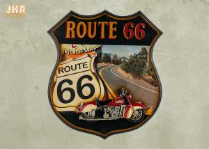 Quality Pub Sign Route 66 Wall Signs Antique Wooden Wall Plaques Decorative MDF Wall Mounted Signs wholesale