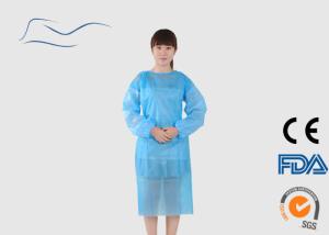 Quality PP Blue Plastic Isolation Gowns , Dust Proof Medical Isolation Gowns wholesale
