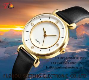 Quality QUARTZ WATCH PU STRAP LADIES WATCHES THE ROUND CASE wholesale