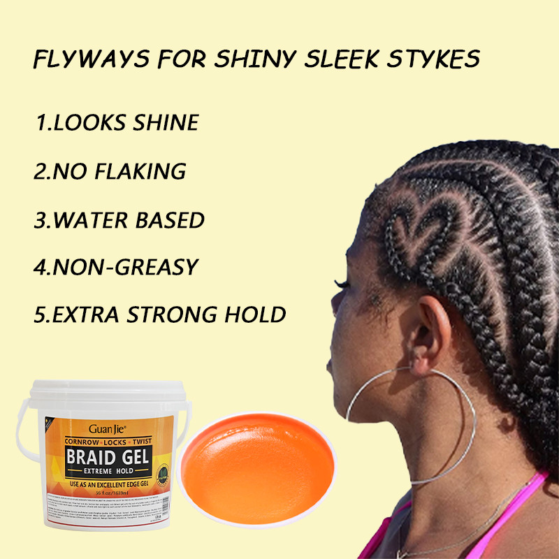 56oz Non Greasy Loc N Thick Clear Braiding Jam Hair Gel And Edge Control Super Strong Hold