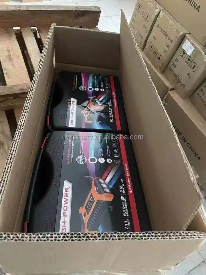 Multi-Function Portable Lithium Battery Power Car Jump Starter with AC400V Rated Output Voltage 12v 20000mAh High Power