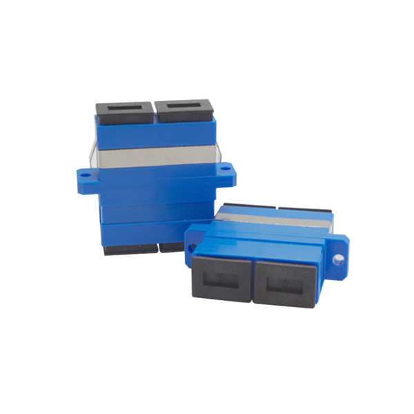 Small Fiber Optic Accessories Sc Upc Singlemode Duplex Fiber Optic Adapter With Flange