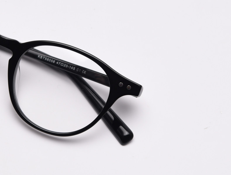 Male Acetate Frame Glasses Black SGS Spectacle Fashionable Optical Glasses
